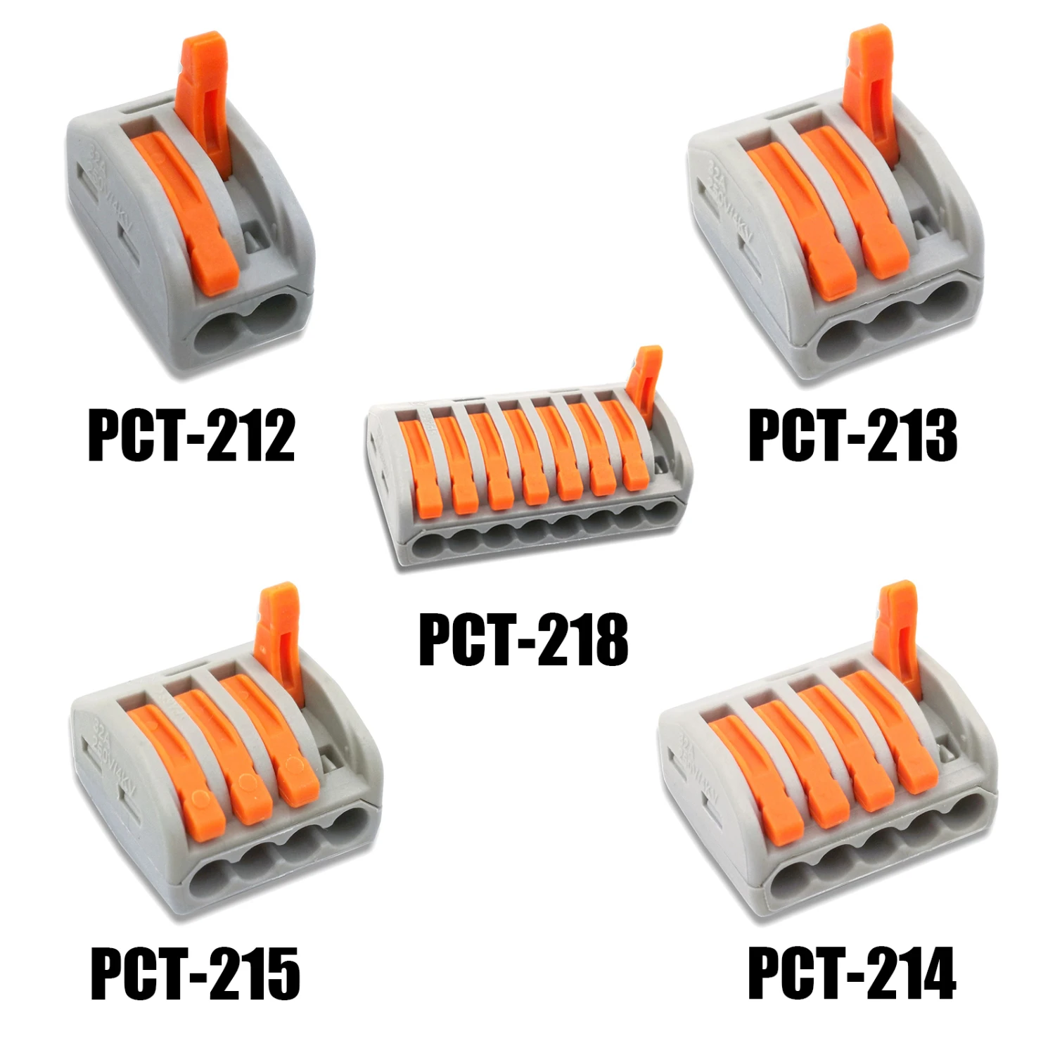 30/50/100 mini pc-uri rapid fir Conectori Universal Compact Cabluri Conector push-in Bloc Terminal PCT-222 212 213 214 215