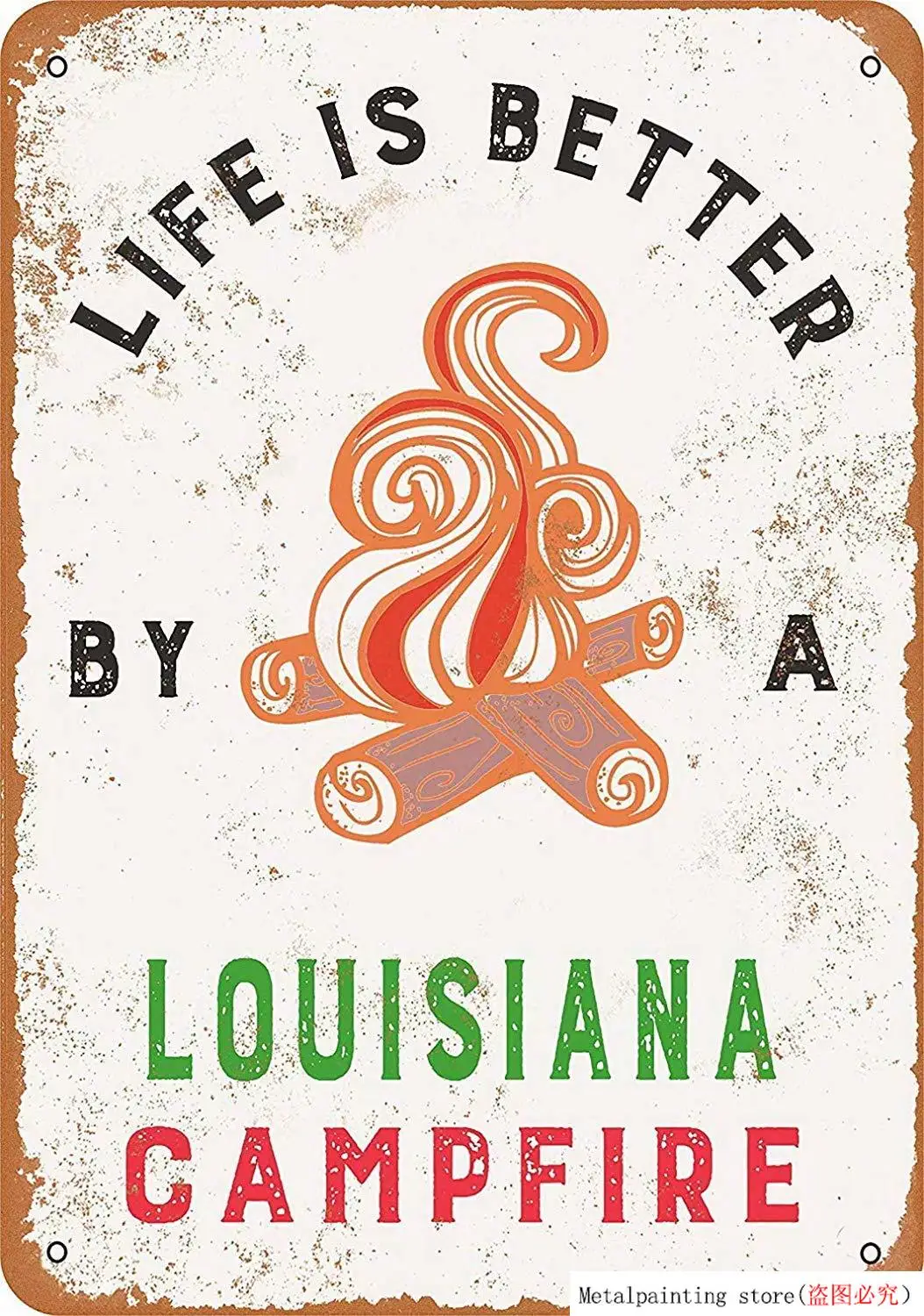 Tin Semn Nou Louisiana Focurile de tabără sunt Cei Mai buni din Aluminiu Semn pentru Decor Acasă Metal Semn de Metal Pictura Tin Semn Decor de Perete