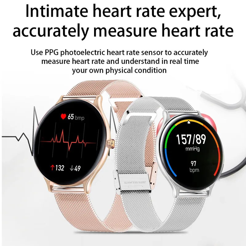 LIGE Doamnelor Ceas Inteligent Femei Fitness smartwatch Sport Tracker de Sănătate Impermeabil cerc Complet touch screen reloj inteligente