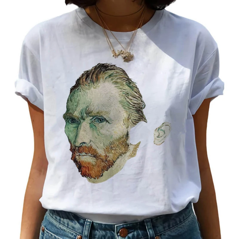Van Gogh tricou femei de imprimare ulzzang grunge tricou harajuku kawaii vintage