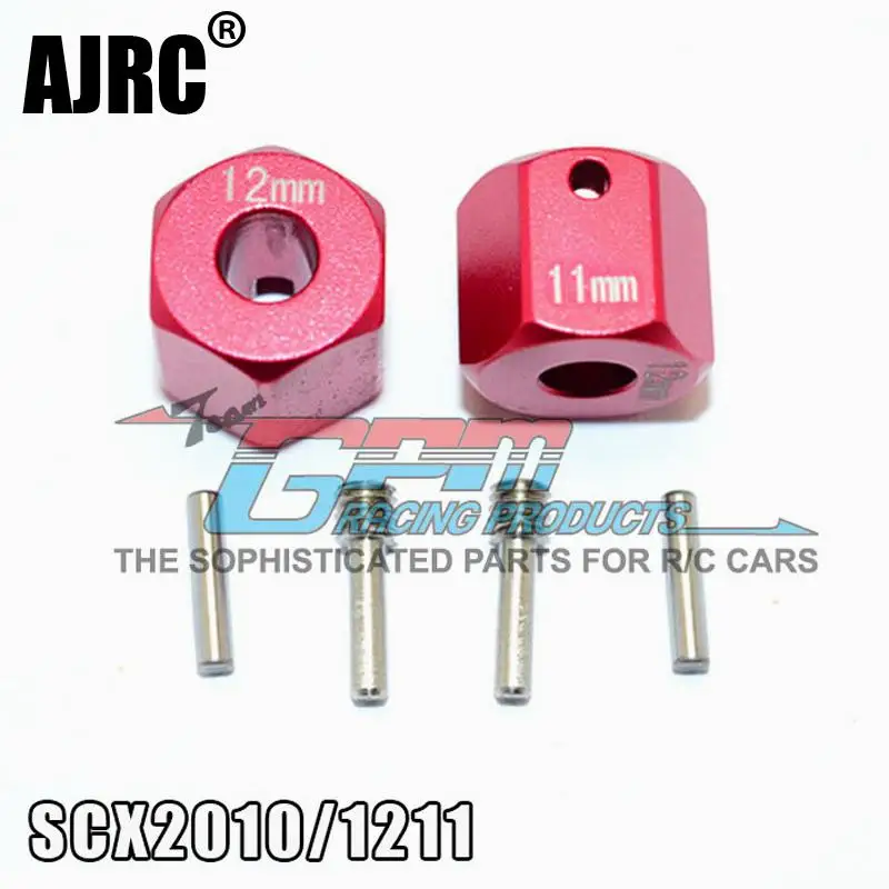 AXIAL SCX10 II 90046 90047 aliaj de aluminiu hexagonal adaptor de 11MM lunga 1 pereche