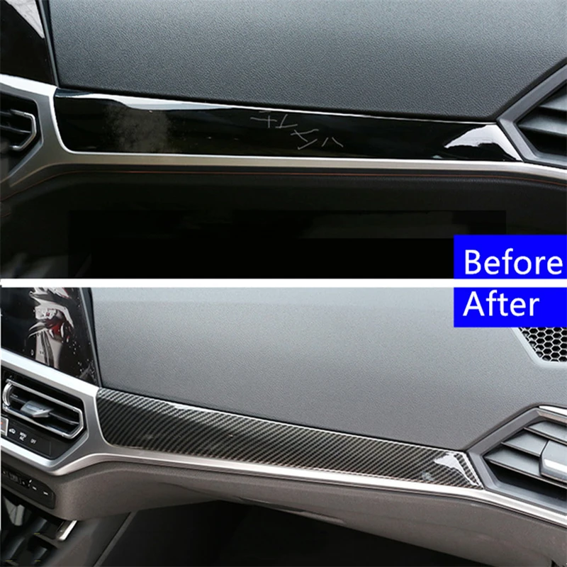 Consola centrala de Bord Panoul de Decor Acoperi Ornamente din Fibra de Carbon Stil Pentru BMW Seria 3 G20 G28 2020 LHD Interior ABS Autocolante