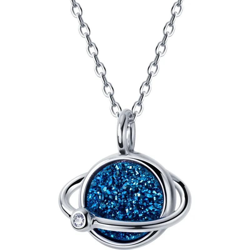 Colier feminin han ediție stil dulce blue diamond star set de sex feminin D4265 clavicula lanț lanț temperament planeta