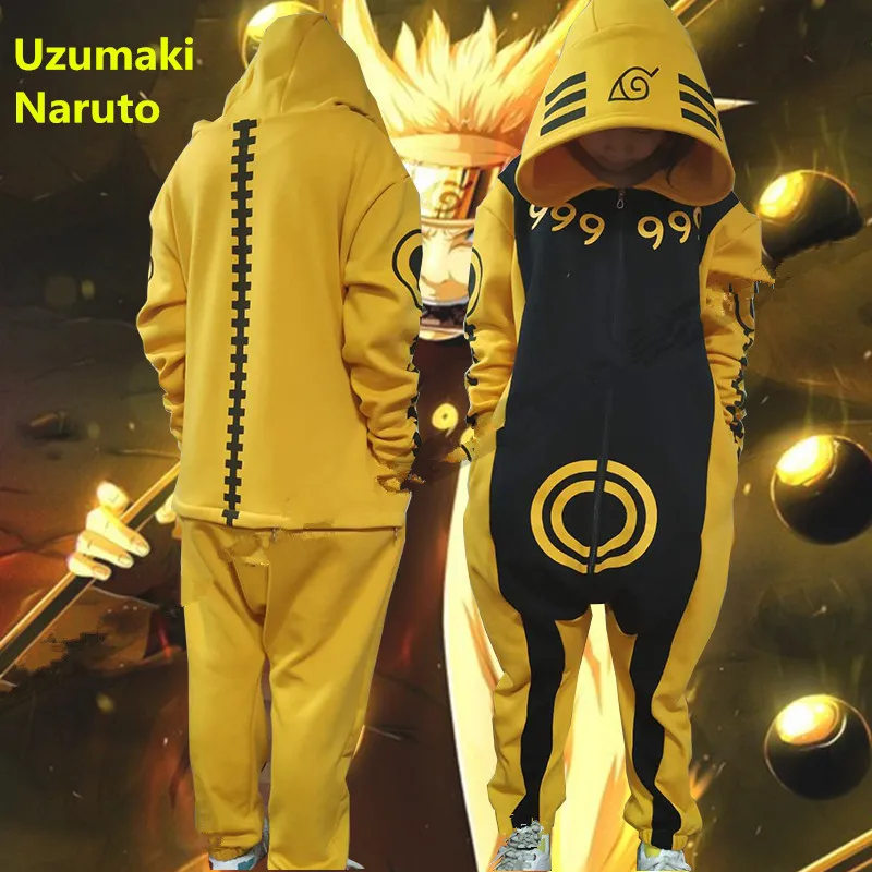 Clasic Naruto anime cosplay Uzumaki Naruto Pijamale de Bumbac Femei Bărbat Copii Salopeta pijama de Cald Îngroșa Înaltă calitate salopeta