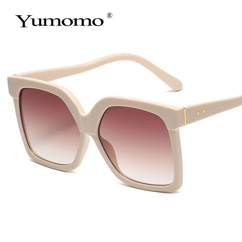 Supradimensionat Cadru Pătrat Flat Top Top Noua Moda ochelari de Soare Femei Barbati Retro Ochelari de Soare Gafas UV400 Oculos De Sol