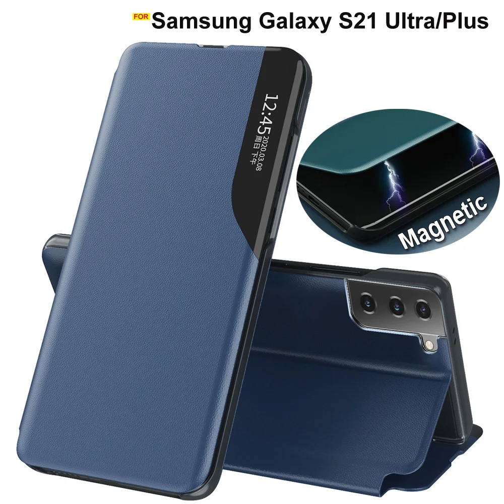 Smart View Fereastra piele caz pentru Samsung Galaxy S21 ultra caz la caz magnetic flip pentru Samsung Nota 20 S30 ultra S20 FE acoperi