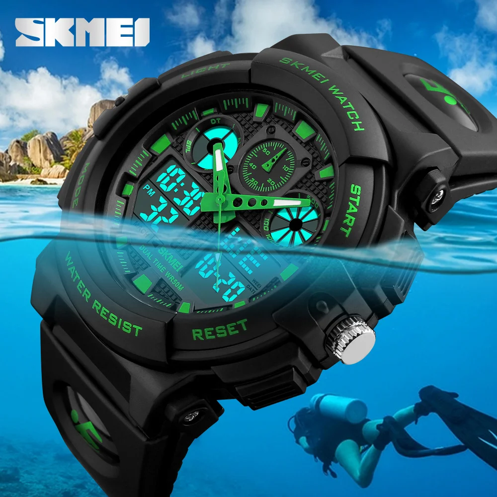 SKMEI Brand de Lux Barbati Ceasuri Sport Digital cu Led-uri pentru Bărbați Ceasuri de mana 50 m Rezistent la Apă Relogio Masculino Cuarț Ceas Pentru Om