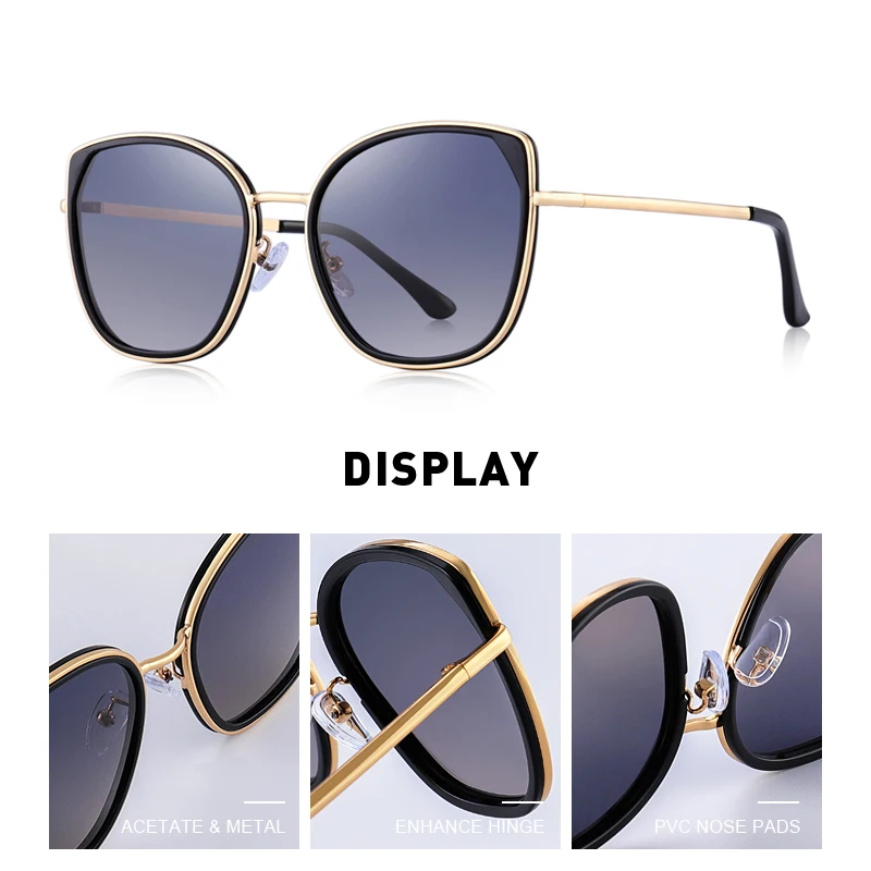 MERRY Femei de Moda Ochi de Pisică Polarizat ochelari de Soare pentru Femei Brand de Lux Trend ochelari de Soare UV400 Protecție S6206