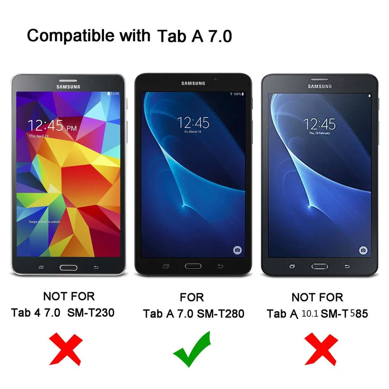Emboss Vopsea Fluture din Piele de Caz Pentru Samsung Galaxy Tab 7.0 2016 T280 T285 Acoperire Pentru Samsung Tab 7.0 inch caz