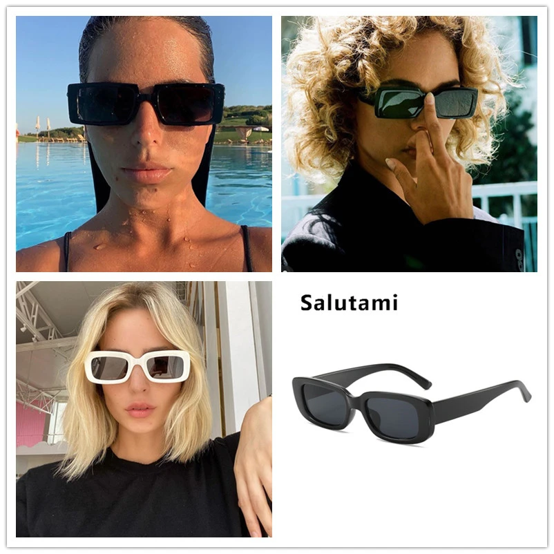 Vintage Alb-Negru Mic Pătrat Ochelari De Soare Pentru Femei Și Bărbați În 2020 Noua Moda Gradient Ochelari De Cal Nuante Ins Fierbinte Oculos Feminino