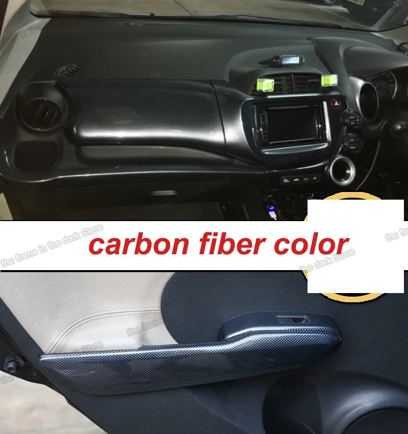 Lsrtw2017 Fibra de Carbon Abs Masina Consola centrala Accesorii de Interior Fereastra de Viteze Ușa de Aerisire Ornamente pentru Honda Fit Ge8 2008-2013 RHD