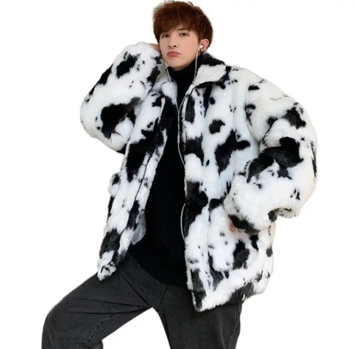 Toamna faux blană de nurcă geaca de piele barbati Vacă cald model de blană haină de piele barbati vrac jachete de iarnă se ingroase moda b596