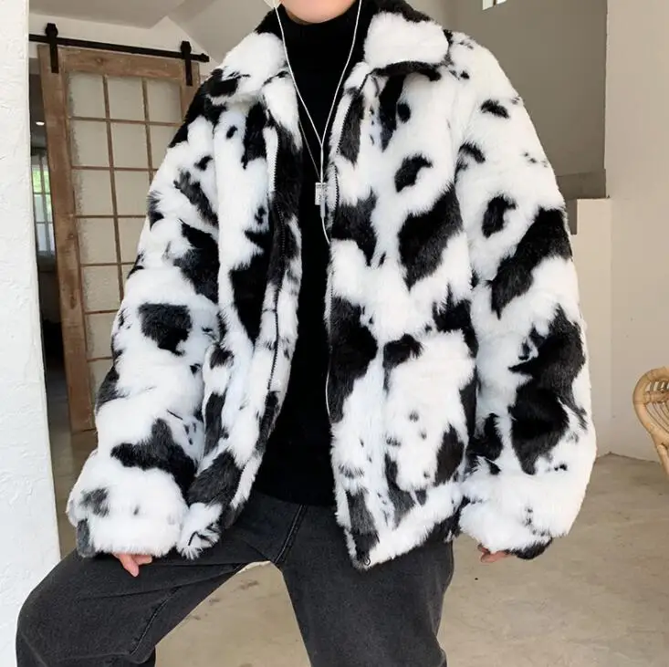 Toamna faux blană de nurcă geaca de piele barbati Vacă cald model de blană haină de piele barbati vrac jachete de iarnă se ingroase moda b596