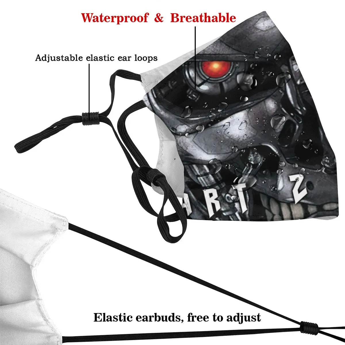 Terminator Non-Unică Folosință Masca De Fata Anti Ceata Masca De Praf Cu Filtre De Protectie Respiratorie Gura Mufla