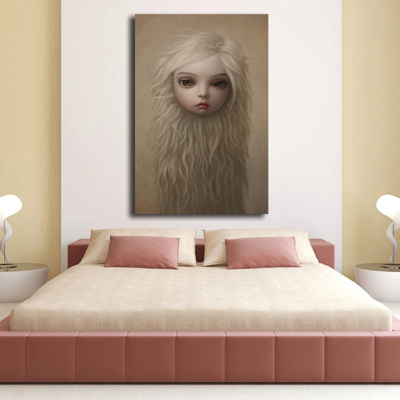 Mark Ryden Blană Fata HD Pictura Panza de Imprimare Bedroom Home Decor Modern Arta de Perete Pictură în Ulei Poster Salon de Imagine-Cadru