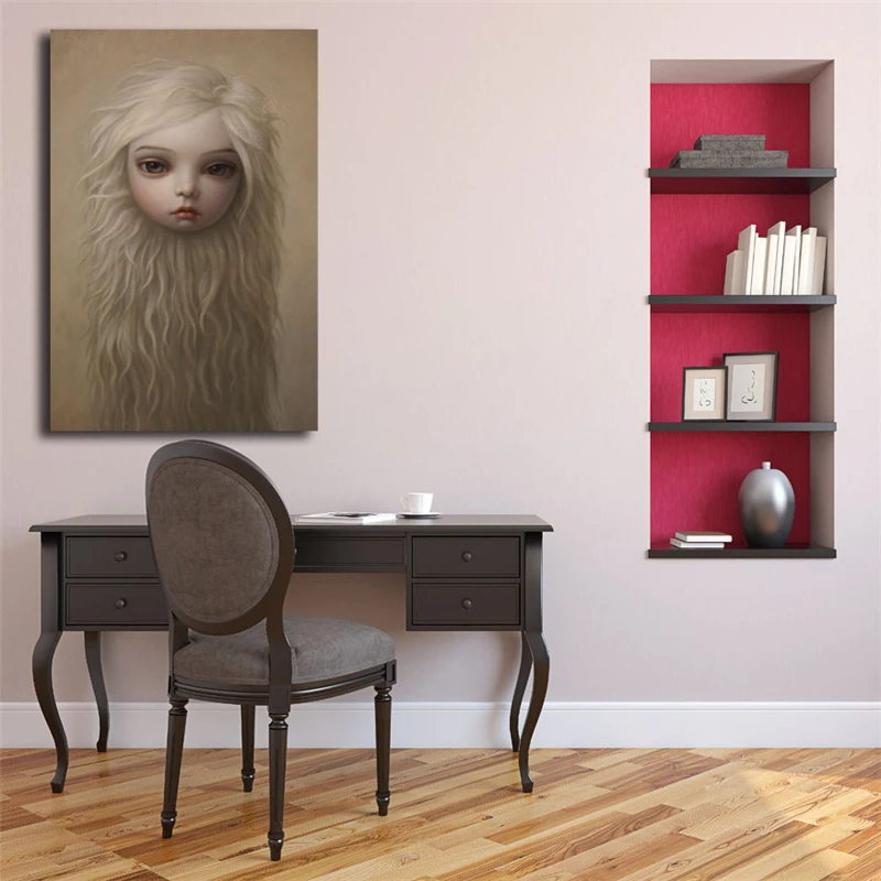 Mark Ryden Blană Fata HD Pictura Panza de Imprimare Bedroom Home Decor Modern Arta de Perete Pictură în Ulei Poster Salon de Imagine-Cadru