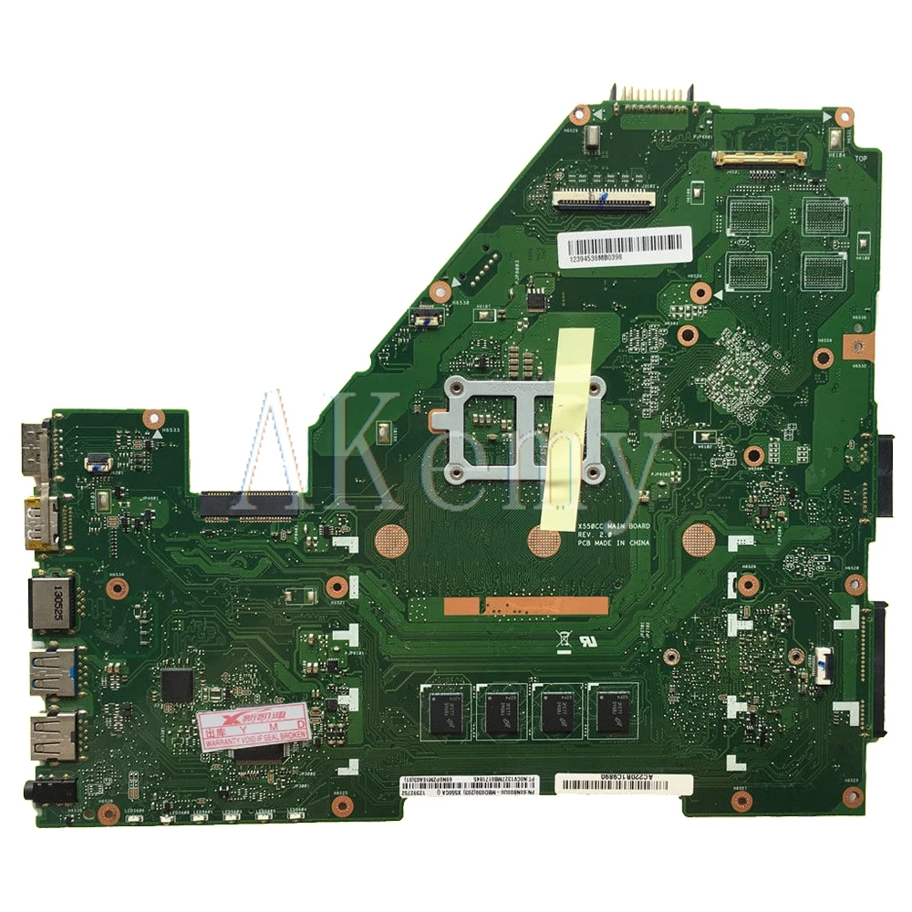 Akemy X550CC Laptop placa de baza Pentru Asus X550CA X550CL R510C Y581C X550C A550C cablajului original 2GB-RAM 1007U/2117U CPU