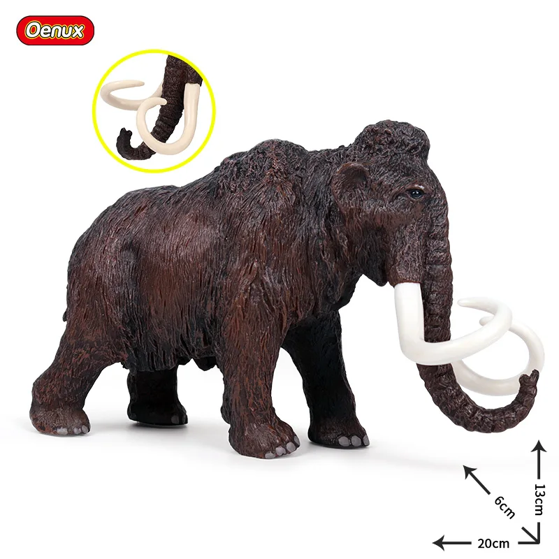 Oenux Original Sălbatic Mare Elefant Mamut de Simulare de Animale Mammut Figurine Model de Figurina PVC de Colectare de Jucării pentru Copii Cadouri
