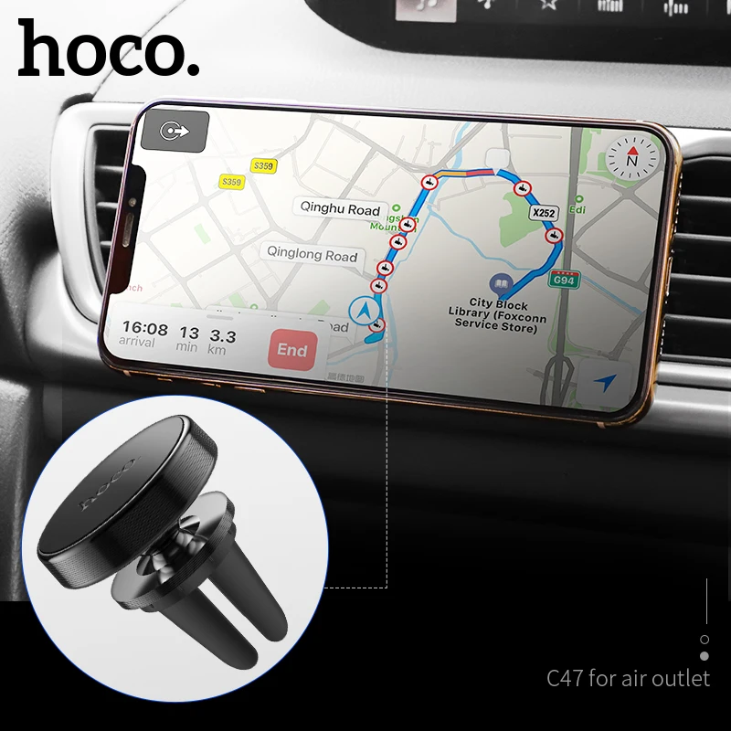 Hoco magnetic suport auto de bord cu suport pentru telefon de aerisire telefon mobil magnet suport pentru iphone, samsung, xiaomi aerisire consola centrala