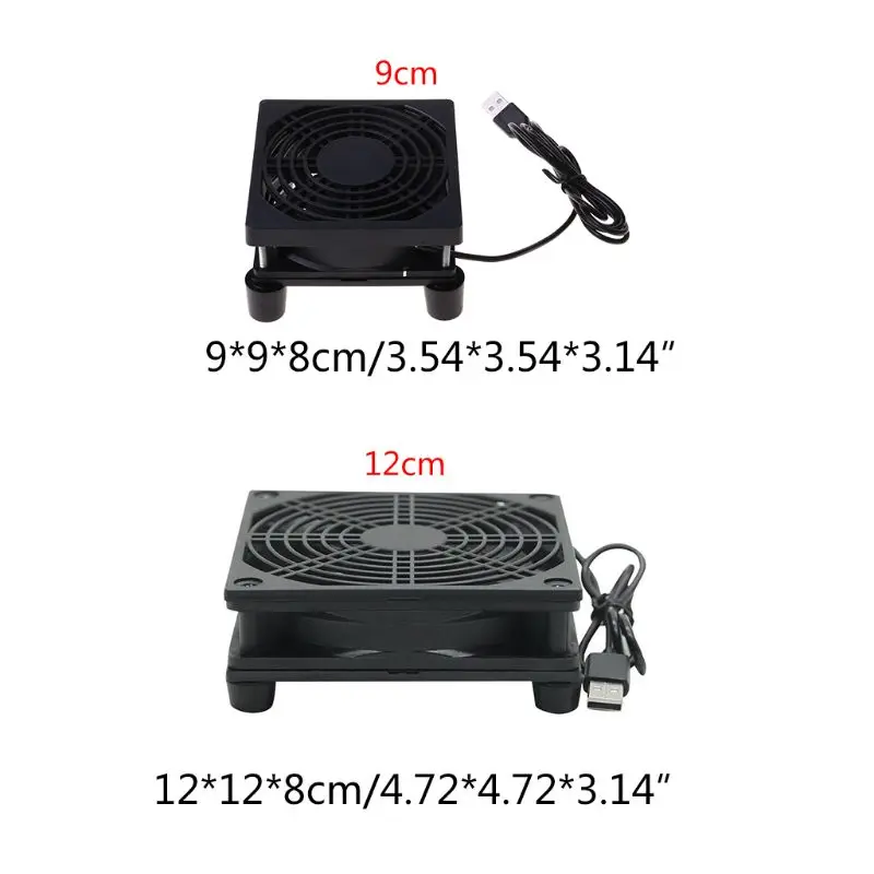 2021 Noi 9cm/12cm Ventilatorului DC 5V USB de Alimentare Ventilator silentios pentru Router TV Set-Top Box