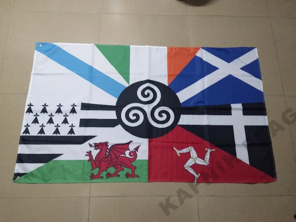 KAFNIK,60*90cm/90*150cm/128*192cm/192*288 cm (3*5ft) Combinate steagul națiunilor Celtice pentru /home Decorative Steaguri