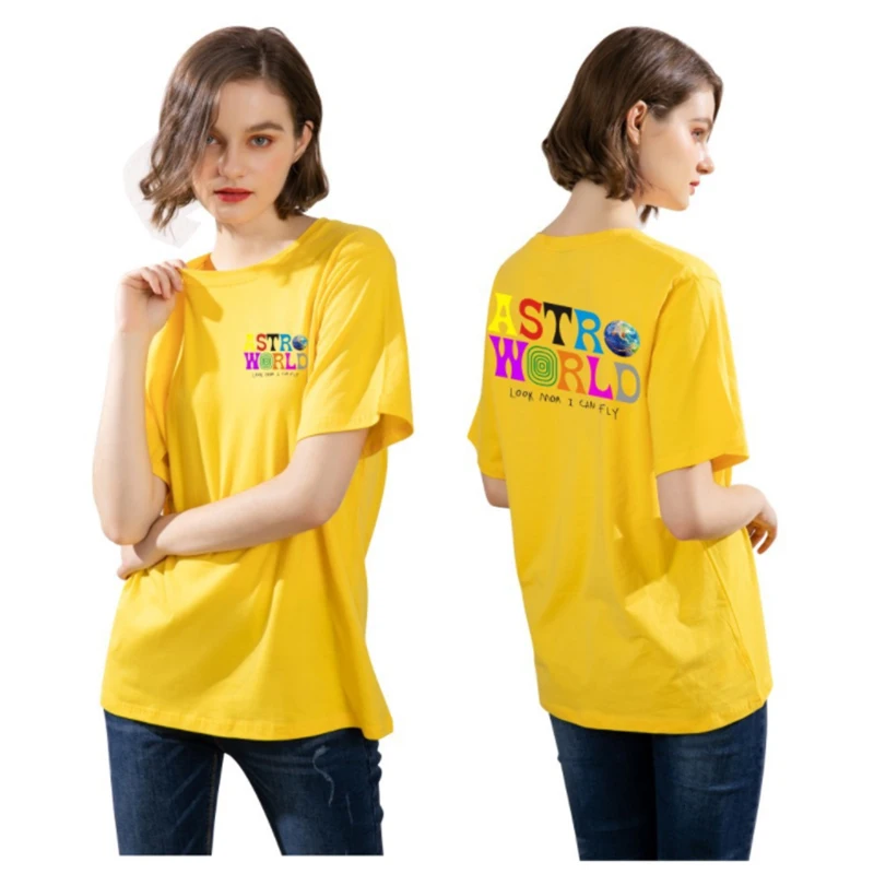 Bărbați de Vânzare Hip Hop Tricou Travis Scotts Astroworld Harajuku T-shirt Doresc Ai Fost Aici Scrisoare de Imprimare de Moda Femei/ Bărbați Tricou