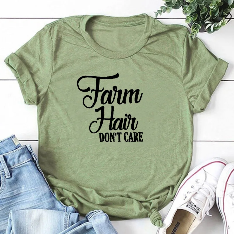 Ferma de Păr nu-mi Pasă realism sarcasm stil de moda pentru femei slogan amuzant topuri din bumbac de epocă creatoare de artă tricouri tricou