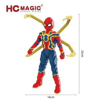 2648pcs Bloc 1035 Clădire Super Eroul Spiderman Figura America Diamond Micro Blocuri Căpitanul Cărămizi Figura Jucărie Pentru Copii