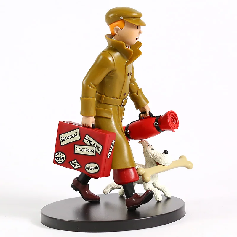 Tintin cu Milou PVC Figura Model de Jucărie pentru Copii Cadouri