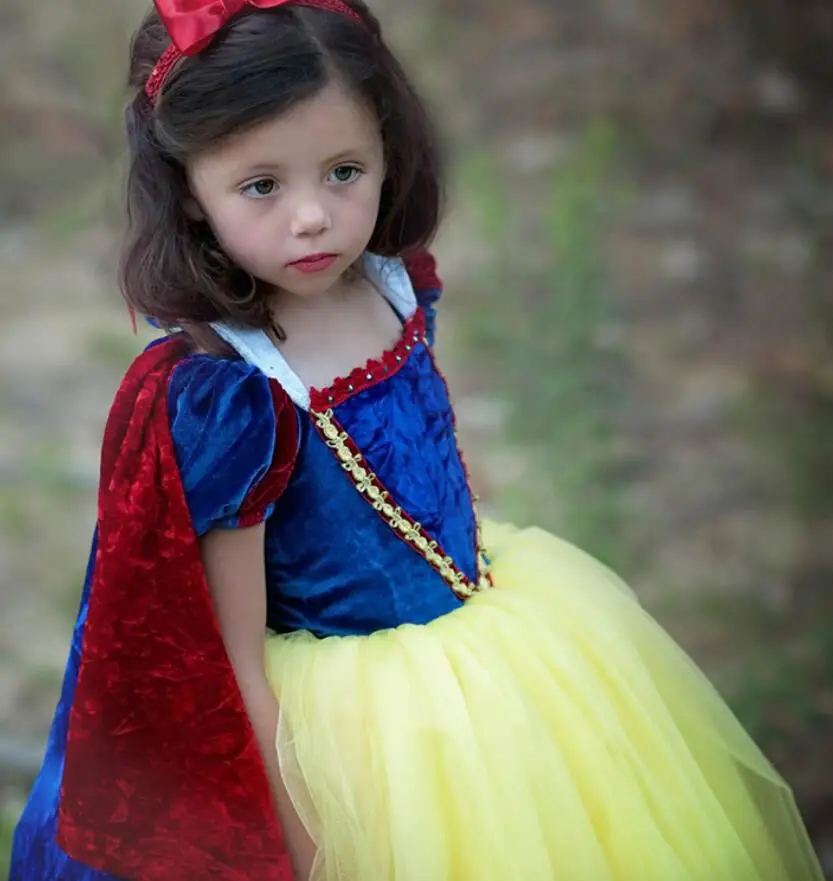 Fata de ziua Albă ca Zăpada Printesa Rochie de petrecere Costum de Carnaval pentru Copii de Seara Rochii tutu copii cosplay Rochie de Absolvire