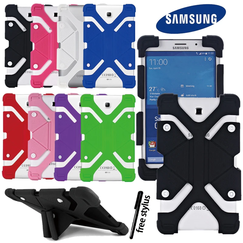 Silicon moale Caz Acoperire Stand Pentru Samsung Galaxy Tab S2/S3/S4/S5e/S6/S7 Tableta Picătură de rezistență Coajă de Protecție