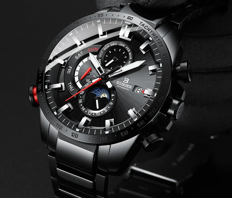 Elveția Ceas Automatic Barbati BINGER Mecanice Mens Ceasuri de Top de Brand de Lux Militare Ceas Relogio Masculino montre homme