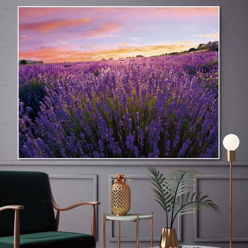 Panza Pictura Imagini poster de Perete de arta, printuri de Flori Forset și Peisaj Lac pe pânză acasă decor pentru camera de zi
