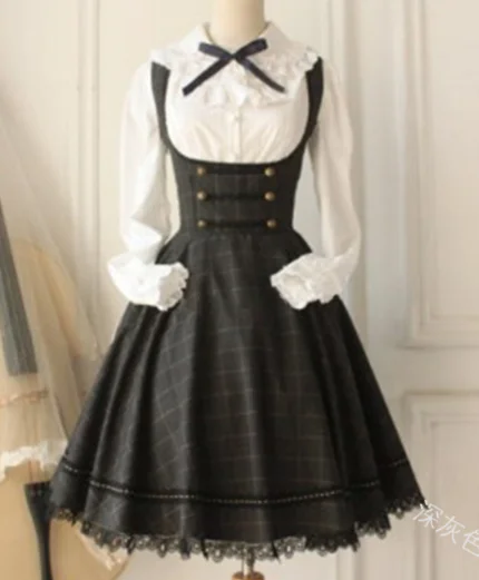 Dulce printesa lolita seturi vintage lace bowknot ciufulit tricou+talie mare victorian rochie kawaii fata de gothic lolita jsk loli cos