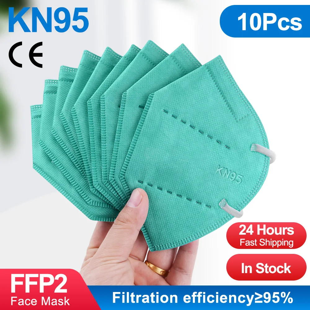 5 Culoare KN95 Masca CE FFP2 Facial, Masti de Fata 5 Straturi de Filtrare de Protecție de Îngrijire a Sănătății Măști de 95% Respirator Gura FFP3 Mascarillas