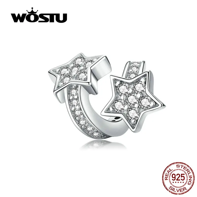 WOSTU Hot de Moda Autentic Argint 925 Stele Margele Bijuterii Cadouri Pentru Femei Fit Original Bratara & Brățară DXC1244