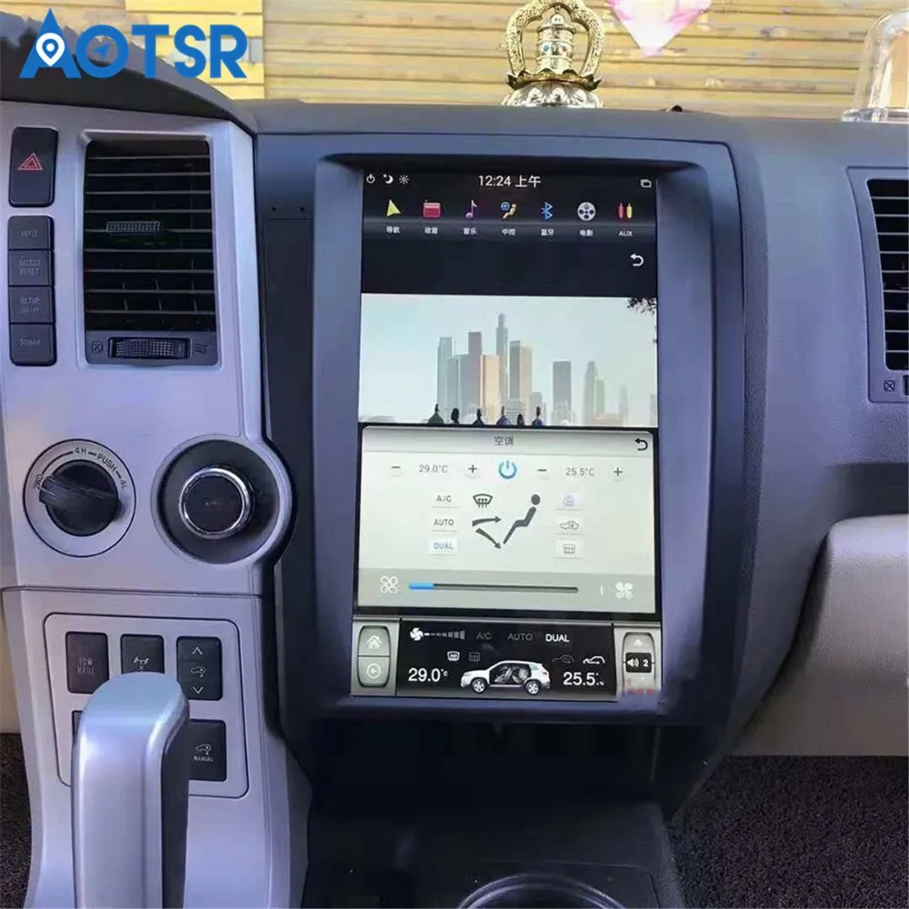 Tesla Masina de stil de Navigare GPS autostereo Pentru Toyota Tundra 2007-2013 unitatea de cap stereo, player multimedia, radio casetofon IPS