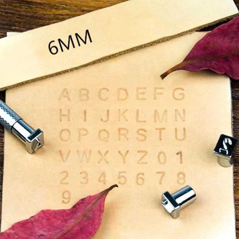 36 Buc Oțel Pumn Scrisoare Alfabet Numărul de Piele Stamper Set de 3 mm/6mm Metal Piele Stantare Unelte pentru BRICOLAJ din Piele Ambarcațiunile de a Face