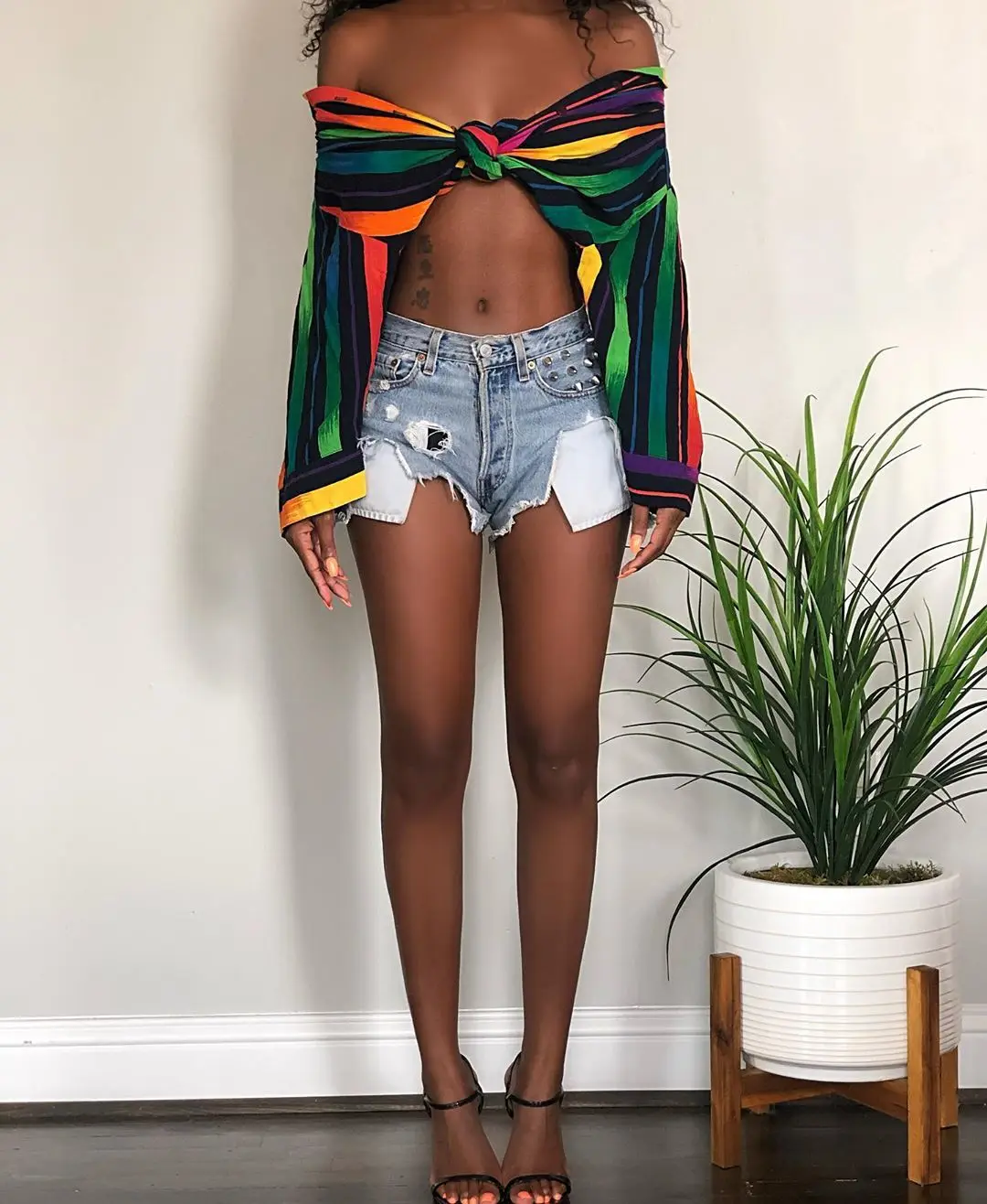 Tricou Cu Dungi Colorate Rochie Mini Cu Maneci Lungi Sexy Dungi Curcubeu De Moda Casual Liber Butoane Femei Toamnă Nouă Dimensiune Mare Doamna
