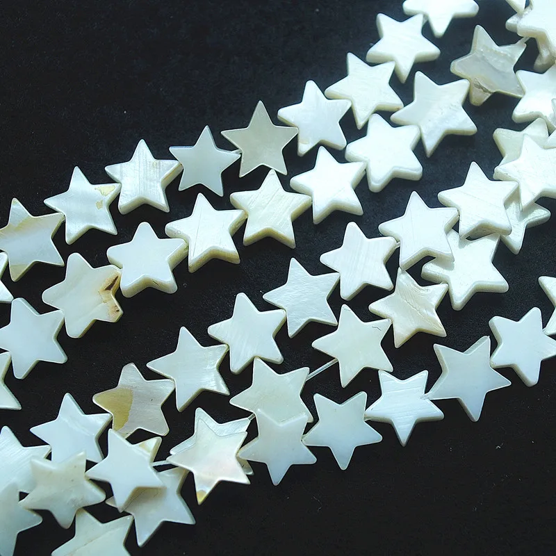 30pcs natura alb shell margele de cinci stele, forma de siruri de margele dimensiune 15mm pentru femei brățări face margele