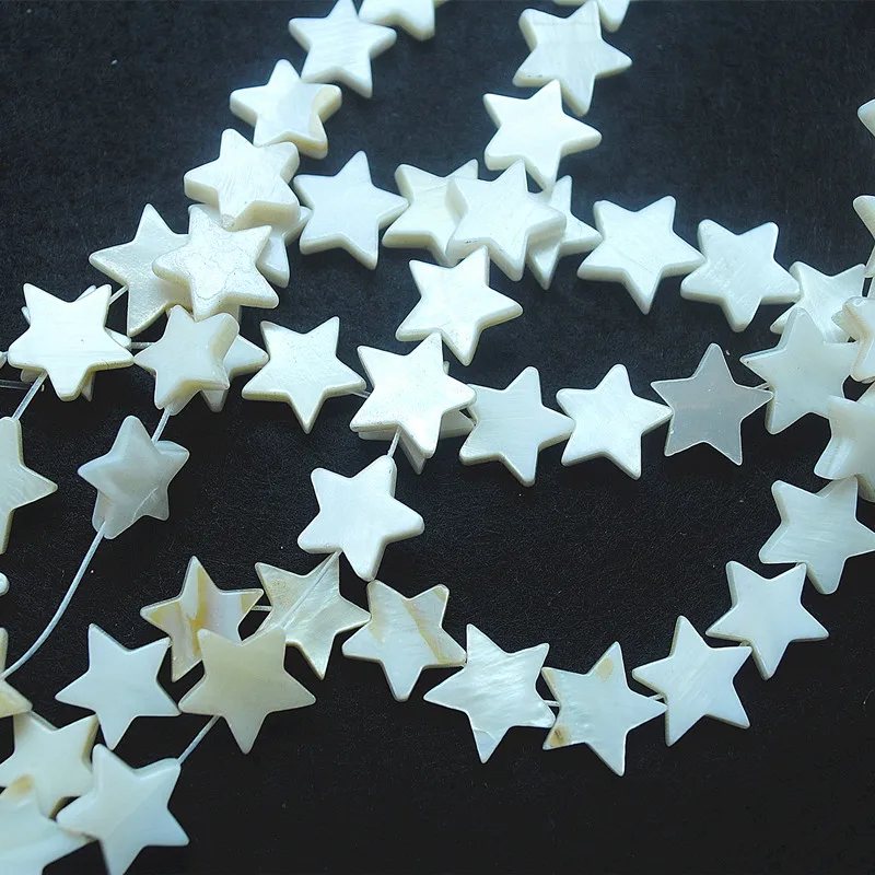 30pcs natura alb shell margele de cinci stele, forma de siruri de margele dimensiune 15mm pentru femei brățări face margele