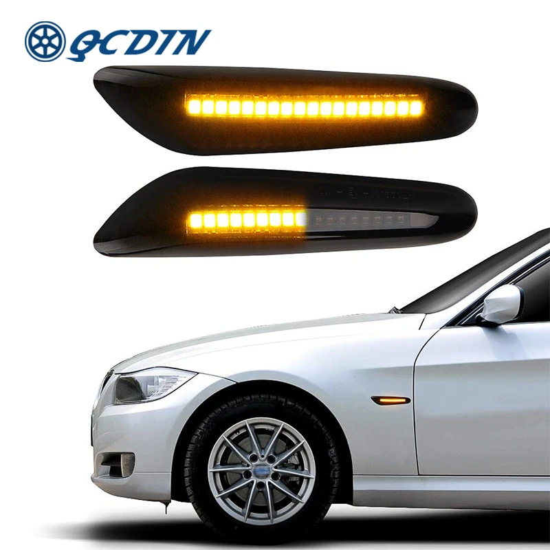 QCDIN Pentru BMW 1/3/5 Serie CONDUS de poziție Laterale Lumina de Semnalizare, Lumina de Chihlimbar Partea Semnal luminos Pentru BMW E46 E36 X1 E84 X3 E83 X5 E53