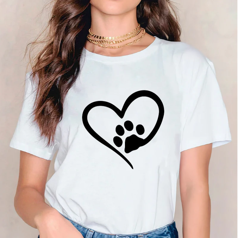Tricouri pentru Femei T-shirt 90 de Desene animate Drăguț Pisica Polka Dot Imbracaminte Femei Graphic Top Doamnelor Imprimare Doamna de sex Feminin Tee T-Shirt