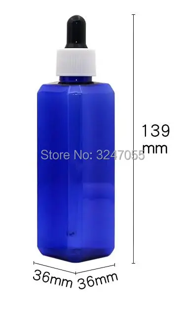 100ML Albastru/Transparent/Maro/Negru Plastic PET Ulei Esențial Ser Sticle Goale Portale Dropper Parfum Pachet,Reactiv, Tub Pipeta