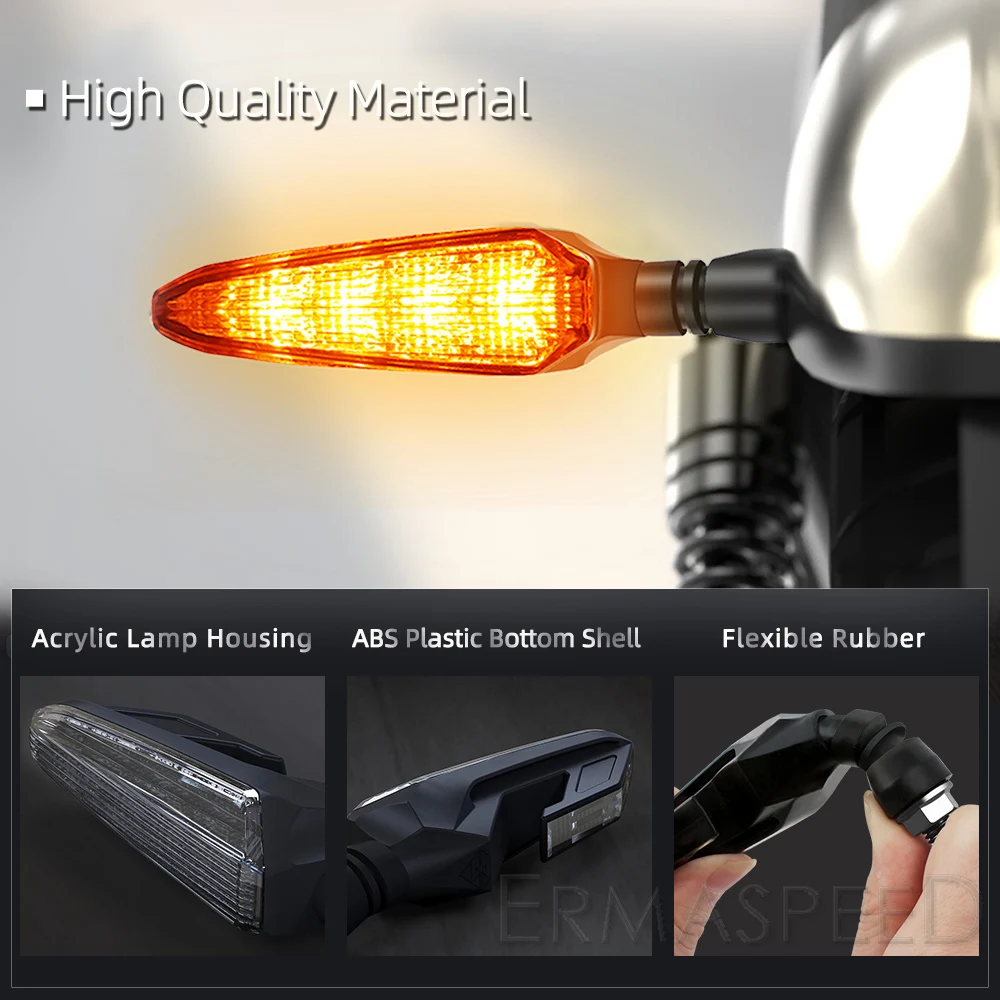 Pereche Motocicleta LED semnalizatoare din Plastic ABS Amber Intermitent Cafe Racer Lampa de Avertizare DRL Indicator de Semnalizare pentru Yamaha r6 r1 mt 07