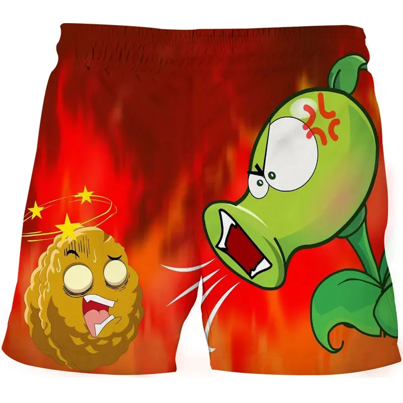 Copii pantaloni Scurți de Vară Plante Vs Zombi 3D Imprimate desen Animat scurt, pantaloni Casual, Pantaloni Confortabile, pantaloni Scurți de Plajă
