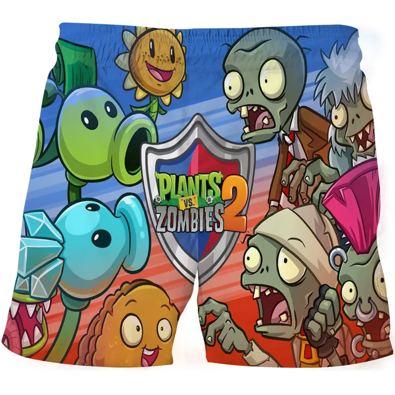 Copii pantaloni Scurți de Vară Plante Vs Zombi 3D Imprimate desen Animat scurt, pantaloni Casual, Pantaloni Confortabile, pantaloni Scurți de Plajă