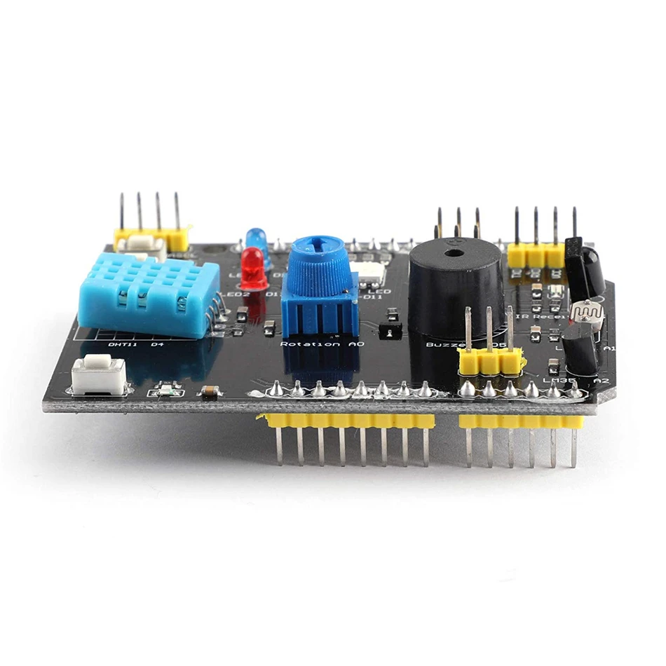 DHT11 LM35 de Temperatură și Umiditate Senzor Multifuncțional placă de Expansiune Adaptor pentru Arduino UNO R3 RGB LED-uri IR Receptor Buzzer Unul