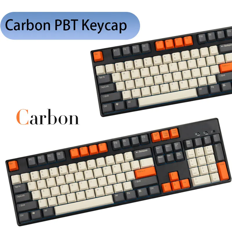 Carbon PBT Sublimare Keycap 108/104/87 Tastele Laterale/Pozitiv/Blank Gravate Taste Pentru Ikbc Cherry MX Annie Tastatură Mecanică