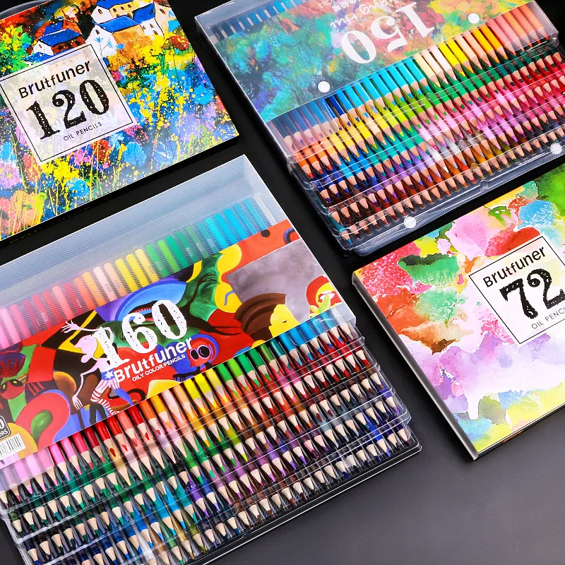 180 de Apă Creioane Colorate Lapis de cor 48/72/160 Culori de Ulei Creion set Creion pentru Arta Rechizite Școlare